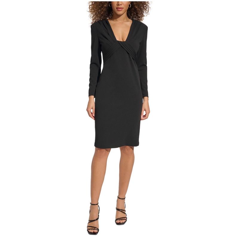 Calvin Klein Womens Pleated Sheath Dress, Nwt